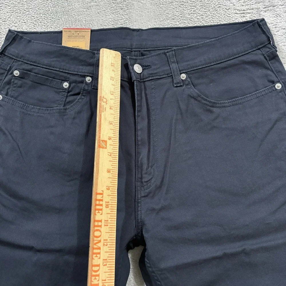 NWT Levi's 505 Jeans Men's 36x32 Straight Mid Rise Premium Soft Twill Navy Blue